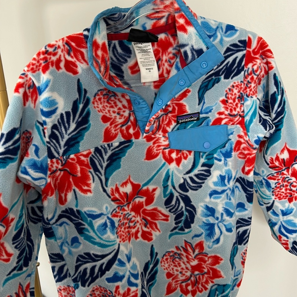 Patagonia synchilla snap t fleece Hawaiian print